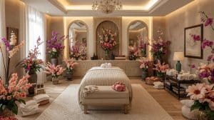 Peaceful spa room in Gulshan featuring sound therapy and vibration healing treatment for relaxation and stress relief